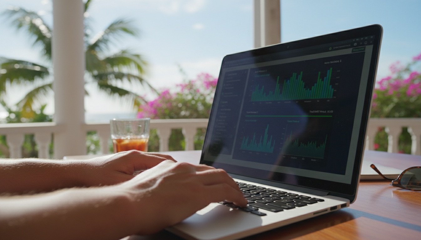 Miner web interface on a laptop, pool setup, POOL BTC