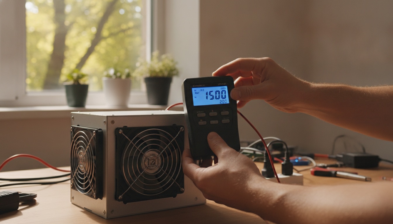 اندازه‌گیری مصرف ASIC با وات‌متر، POOL BTC
