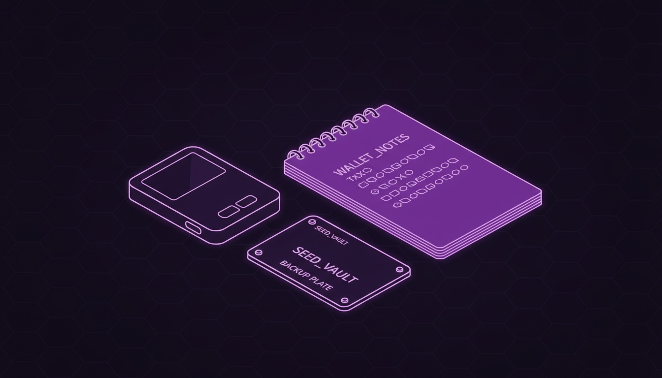 محفظة عتادية ولوح احتياطي لعبارة الـseed، POOL BTC