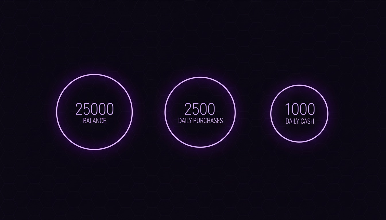 Kartenlimits: Guthaben, Einkäufe, Bargeld, POOL BTC