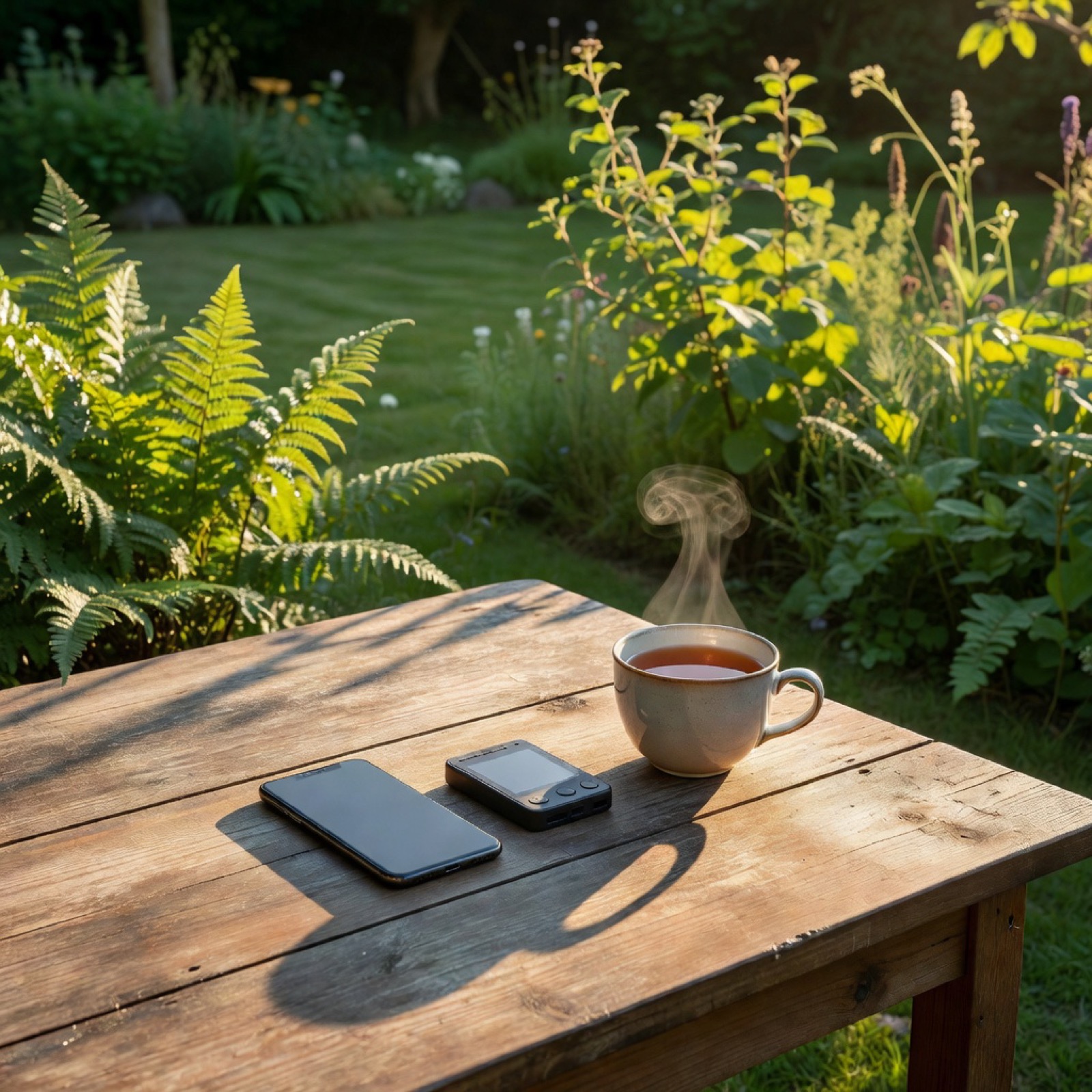 Peteĩ smartphone ha peteĩ hardware wallet mesa jardín-pe