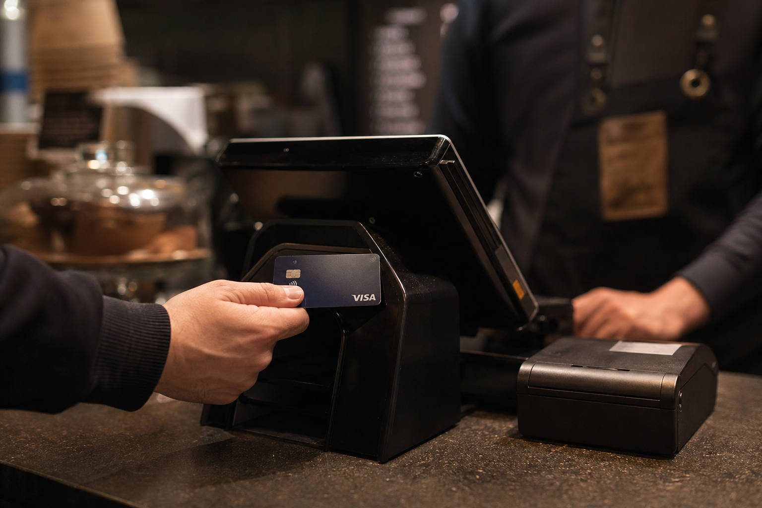 Zahlung mit Coca Visa-Karte im Geschäft - POOL BTC