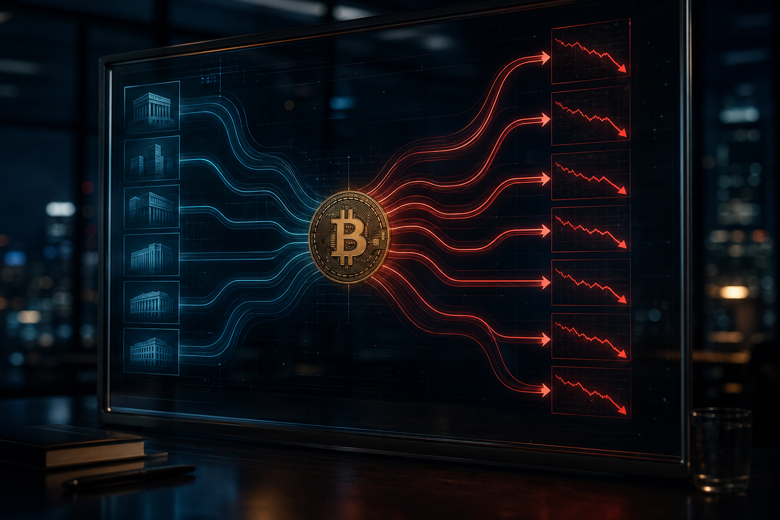 Bitcoin ETF outflows: $6.35B in 30 days