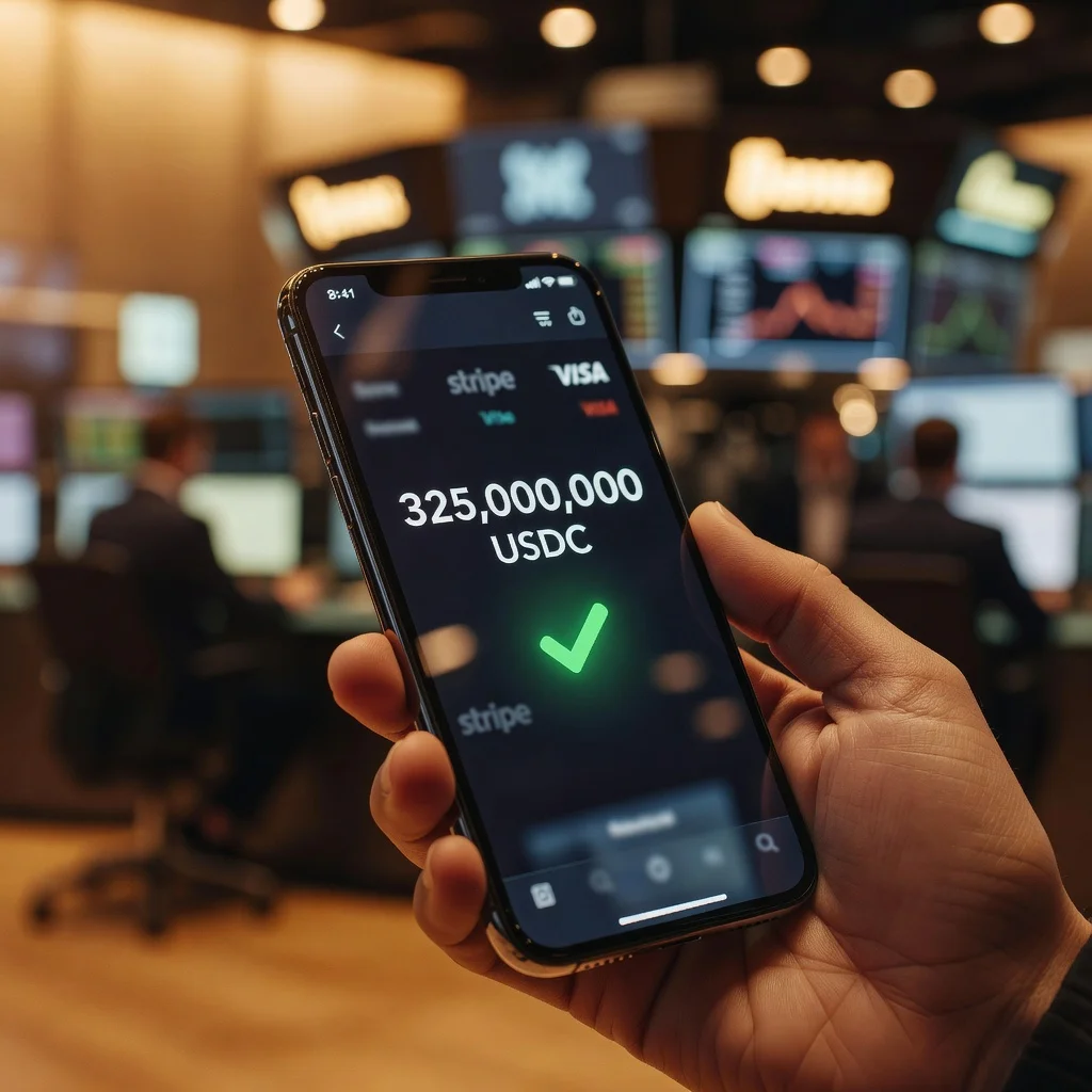 USDC stablecoin transfer Visa Mastercard Stripe