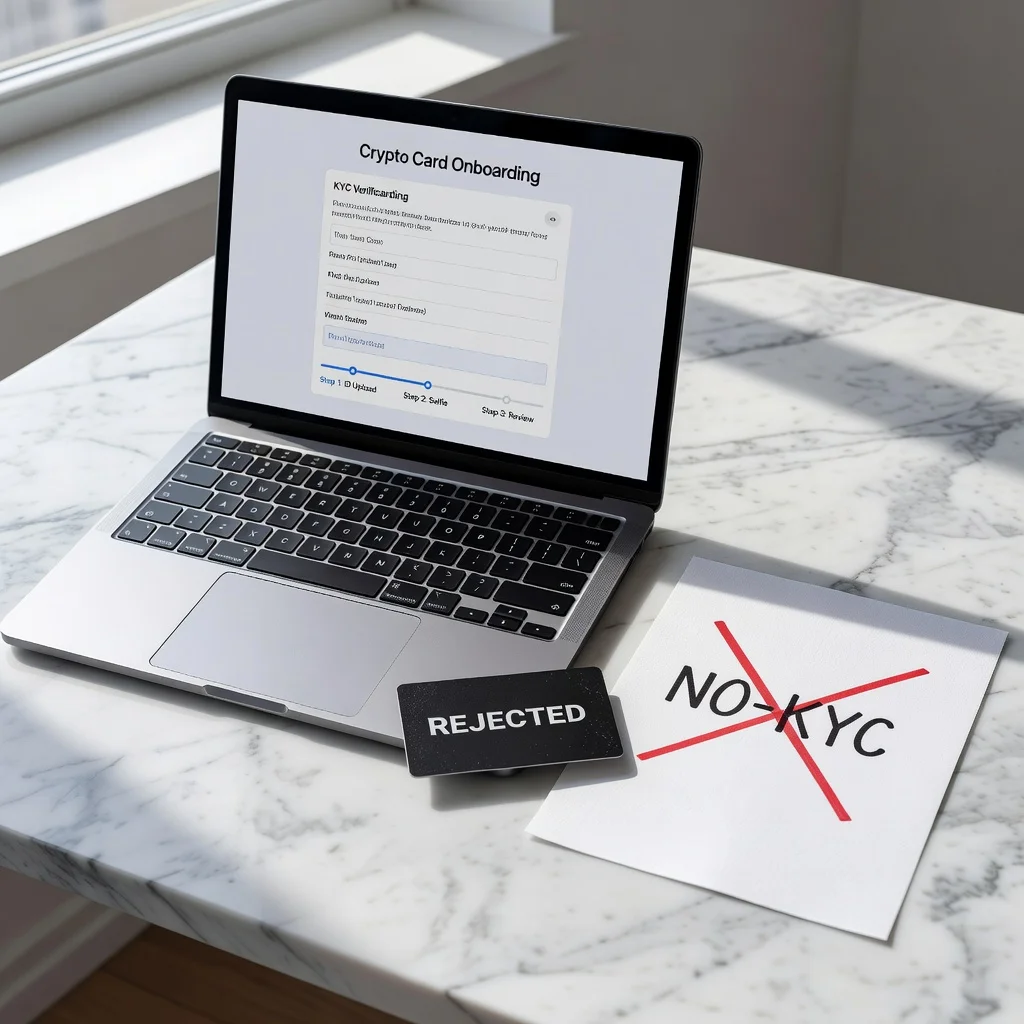No-KYC crypto card rejected identity verification