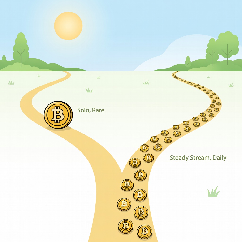 Solo در مقابل استخر: مقایسه درآمد برای یک مزرعه کوچک - POOL BTC