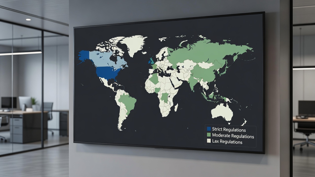 Map of countries with Bitcoin mining restrictions 2026