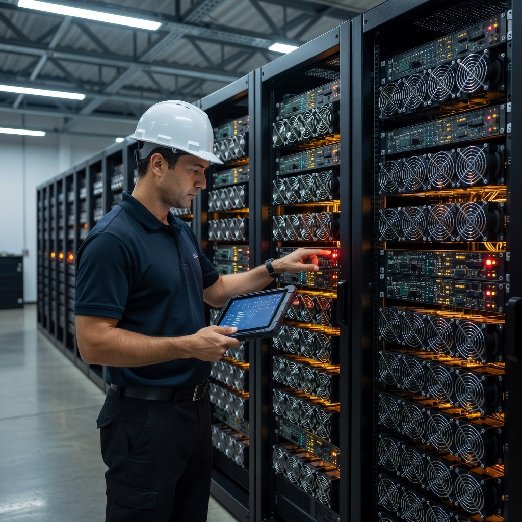 Industrial data center for ASIC miner hosting