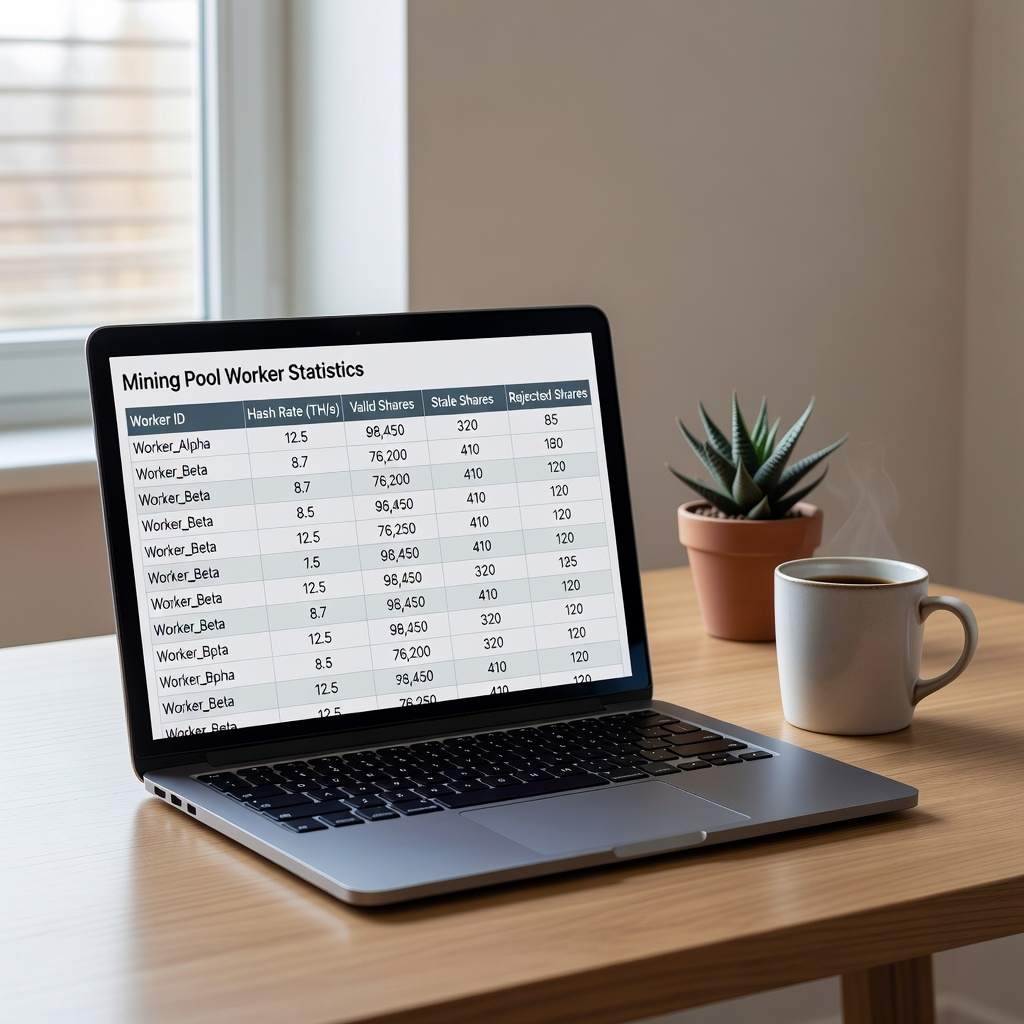Rejected shares statistics in a pool dashboard